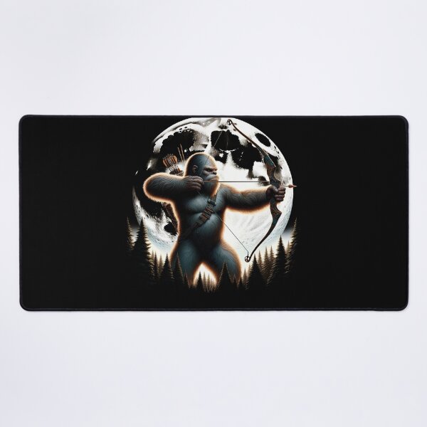 Item preview, Sasquatch Bigfoot Archery Bow Hunter Deer Full Moon Archer designed and sold by Kimberley King Art  King Art.