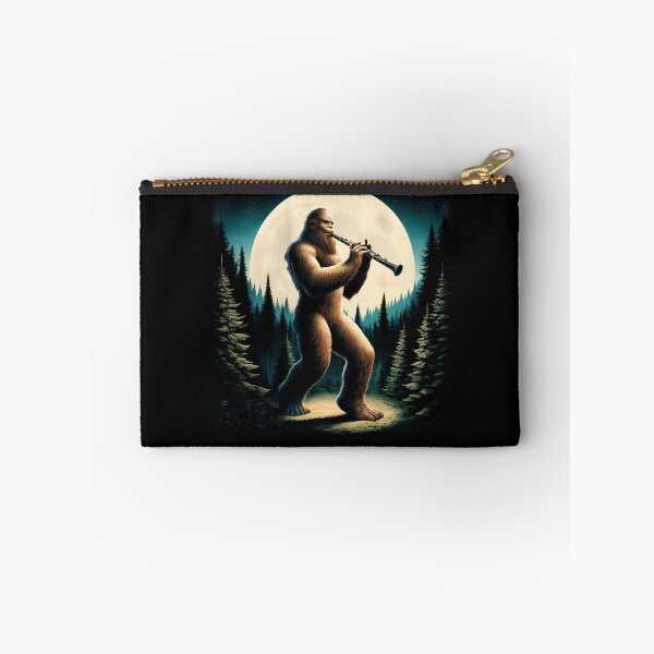 Item preview, Sasquatch Bigfoot Playing Oboe on Full Moon Oboe Player Oboist designed and sold by Kimberley King Art  King Art.