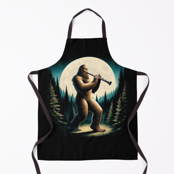 Item preview, Sasquatch Bigfoot Playing Oboe on Full Moon Oboe Player Oboist designed and sold by Kimberley King Art King Art.