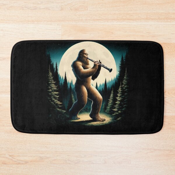 Item preview, Sasquatch Bigfoot Playing Oboe on Full Moon Oboe Player Oboist designed and sold by Kimberley King Art  King Art.