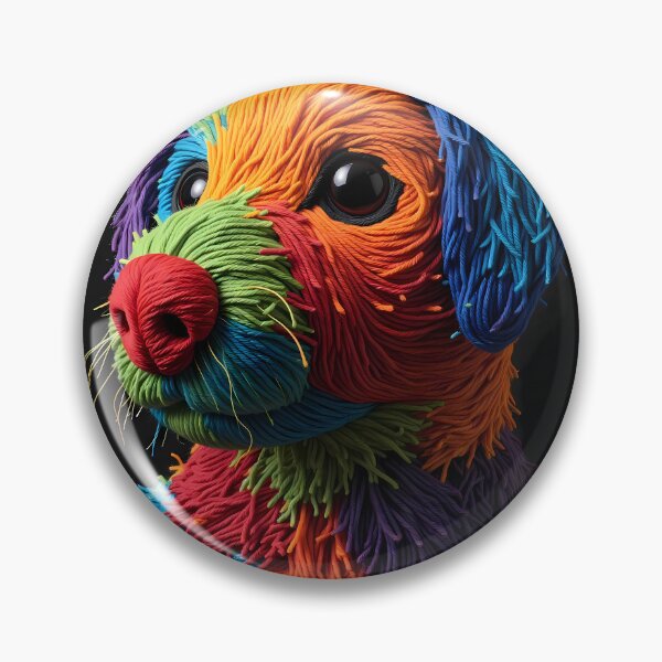 Item preview, Doggie Colorful Animals Yarn Sculptures Art Creative Texture designed and sold by ART ATTACK ZONE.