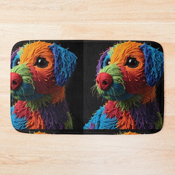 Item preview, Doggie Colorful Animals Yarn Sculptures Art Creative Texture designed and sold by ART ATTACK ZONE.