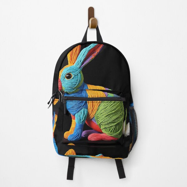 Item preview, Rabbits Colorful Animals Yarn Sculptures Art Creative Texture designed and sold by ART ATTACK ZONE.