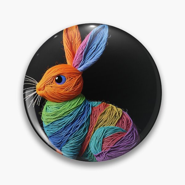 Item preview,  Colorful Rabbit Yarn Sculptures Art Creative Texture designed and sold by ART ATTACK ZONE.