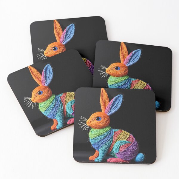 Item preview,  Colorful Rabbit Yarn Sculptures Art Creative Texture designed and sold by ART ATTACK ZONE.