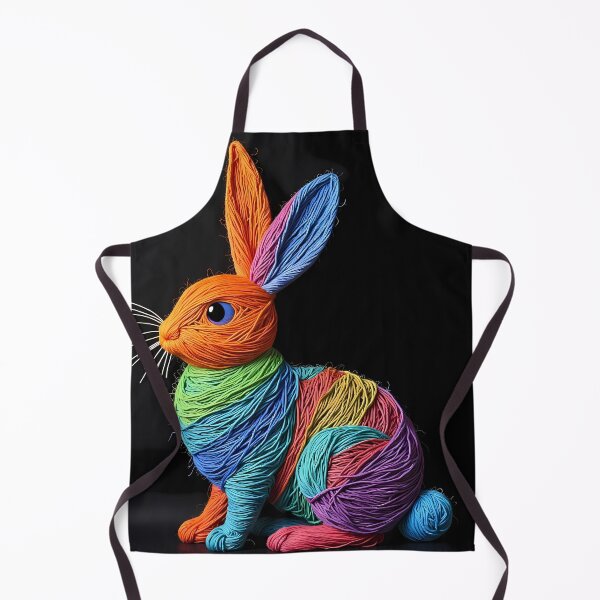 Item preview, Colorful Rabbit Yarn Sculptures Art Creative Texture designed and sold by ART ATTACK ZONE.