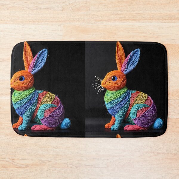 Item preview,  Colorful Rabbit Yarn Sculptures Art Creative Texture designed and sold by ART ATTACK ZONE.