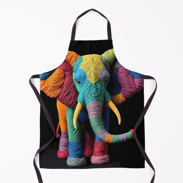 Item preview, Colorful Elephant Yarn Sculptures Art Creative Texture designed and sold by ART ATTACK ZONE.