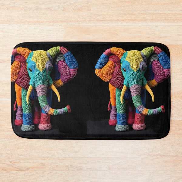 Item preview,  Colorful Elephant Yarn Sculptures Art Creative Texture designed and sold by ART ATTACK ZONE.