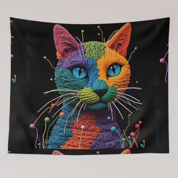 Item preview, Dot Colorful Animals Yarn Sculptures Art Creative Texture designed and sold by ART ATTACK ZONE.