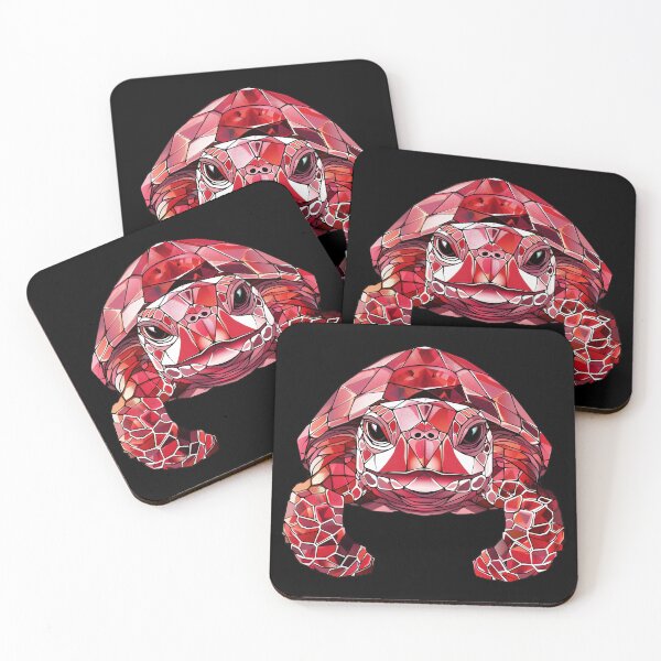 Item preview, Red Crystal Ruby Animal Geometric Sea Turtle Shapes designed and sold by Leonardo Palumbo.