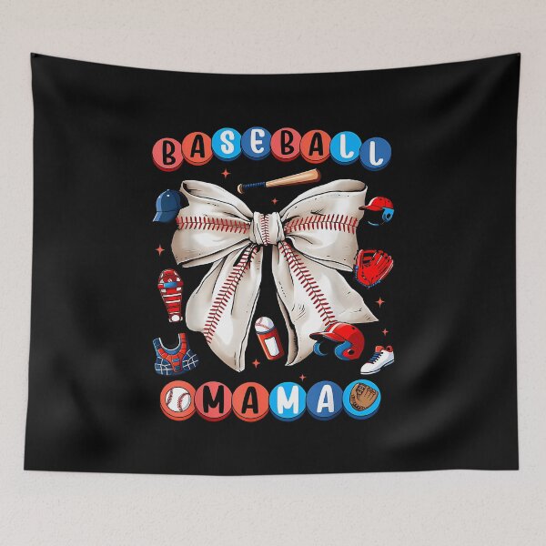Artikelvorschau, Baseball Mama Coquette Bow Muttertag Baseball Spieltag entworfen und verkauft von facegm.