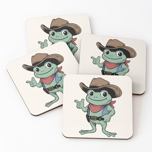 Item preview, Charming Cowboy Frog Illustration - Funny, Quirky Frog Art with Western Flair designed and sold by velvetearth.