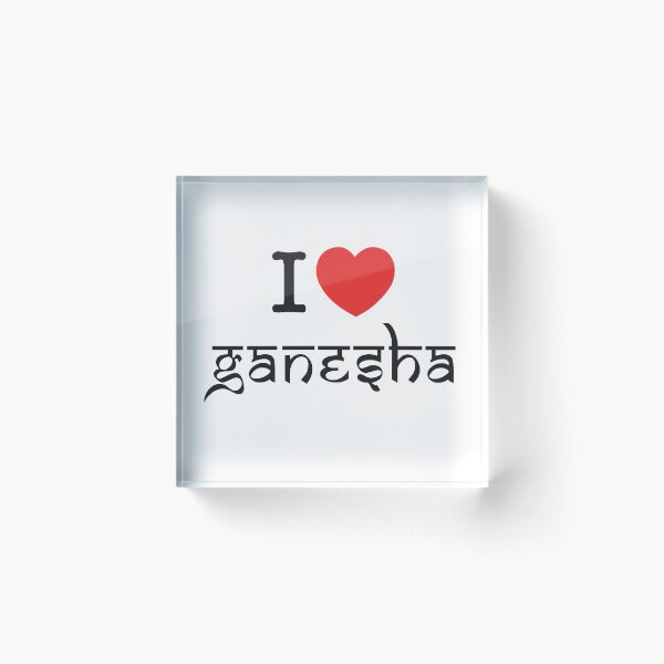 Item preview, I Love Ganesha | Divine Lord Ganesha Art | Spiritual and Devotional Design | Faith and Blessings Artwork designed and sold by PaintedPixels01.