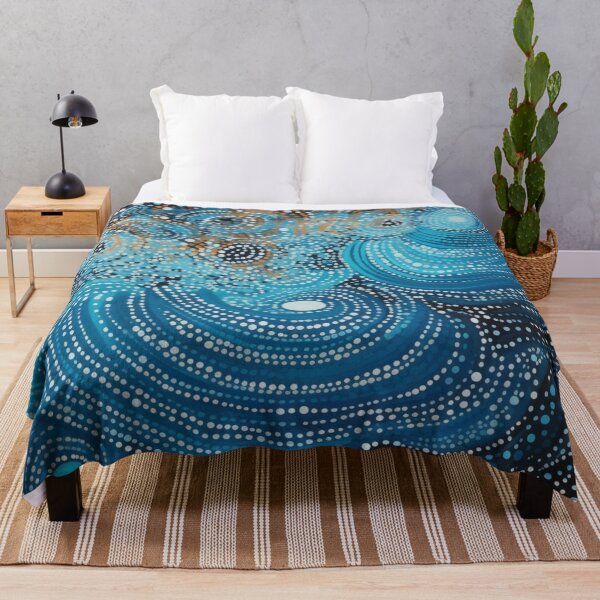 Item preview, Arte de puntos de inspiración aborigen: con las olas cerca de la playa designed and sold by GrinGalore.