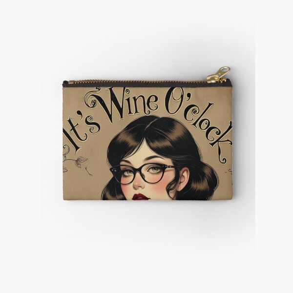 Item preview, Its Wine O'Clock! Redhead beautiful poster art designed and sold by Vintage Designs +.