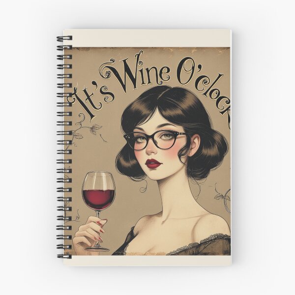 Item preview, Its Wine O'Clock! Redhead beautiful poster art designed and sold by Vintage Designs +.