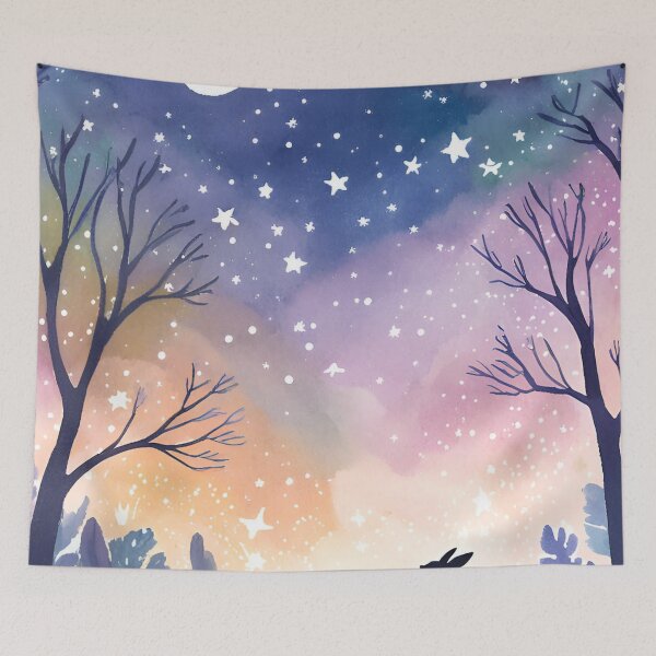 Item preview, Nght in the forest under the stars. designed and sold by VladislavDesigns.