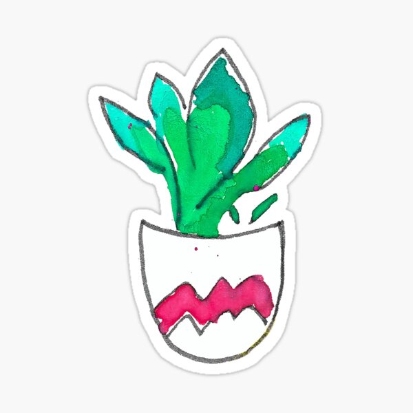 Cup flower pot Sticker