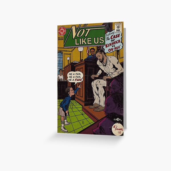 Item preview, Kendrick - Not Like Us Comic Parody designed and sold by FineArtofMK.