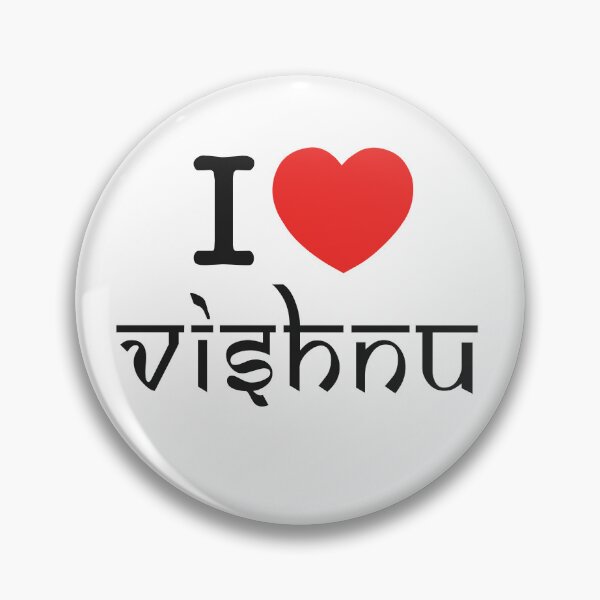 Item preview, I Love Vishnu | Divine Lord Vishnu Art | Spiritual Devotion Design | Faith, Protection, and Blessings Artwork designed and sold by PaintedPixels01.