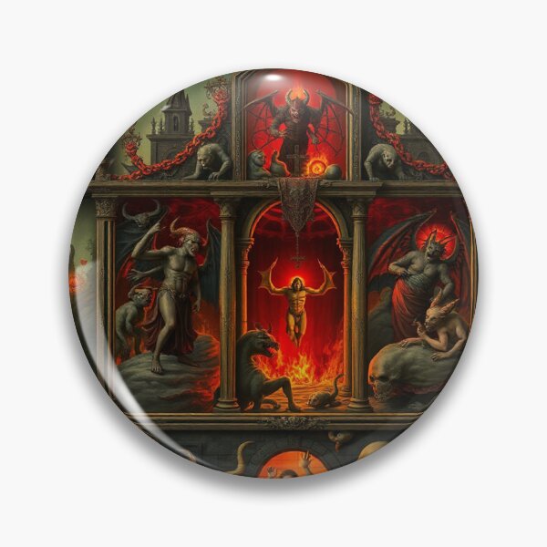 Item preview,  The Denizen Demons of Hell a Hellscape classical painting designed and sold by Vintage Designs +.