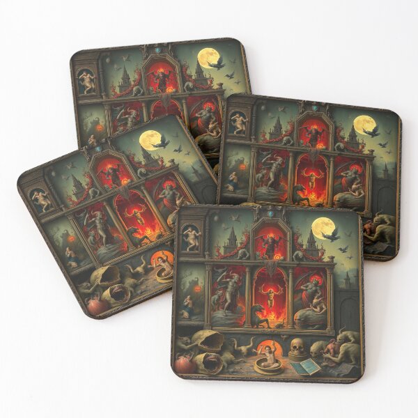 Item preview,  The Denizen Demons of Hell a Hellscape classical painting designed and sold by Vintage Designs +.