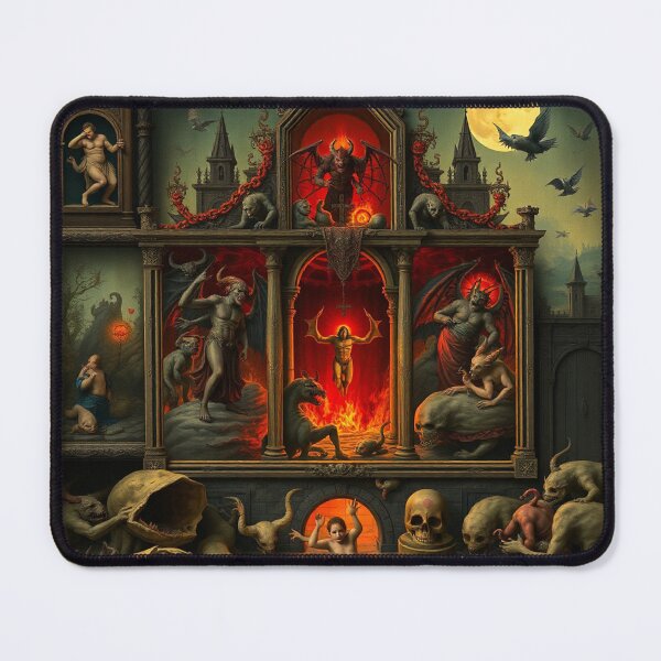 Item preview,  The Denizen Demons of Hell a Hellscape classical painting designed and sold by Vintage Designs +.