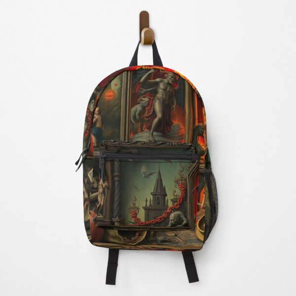 Item preview, The Denizen Demons of Hell a Hellscape classical painting designed and sold by Vintage Designs +.