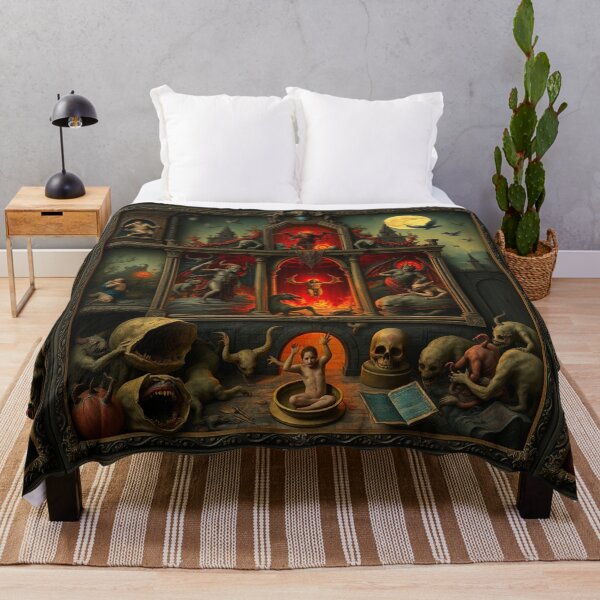 Item preview,  The Denizen Demons of Hell a Hellscape classical painting designed and sold by Vintage Designs +.