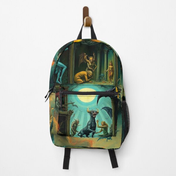 Item preview, The Denizen Demons of Hell a Hellscape classical painting designed and sold by Vintage Designs +.