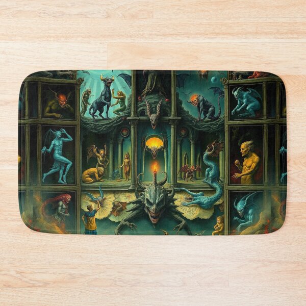 Item preview, The Denizen Demons of Hell a Hellscape classical painting designed and sold by Vintage Designs +.