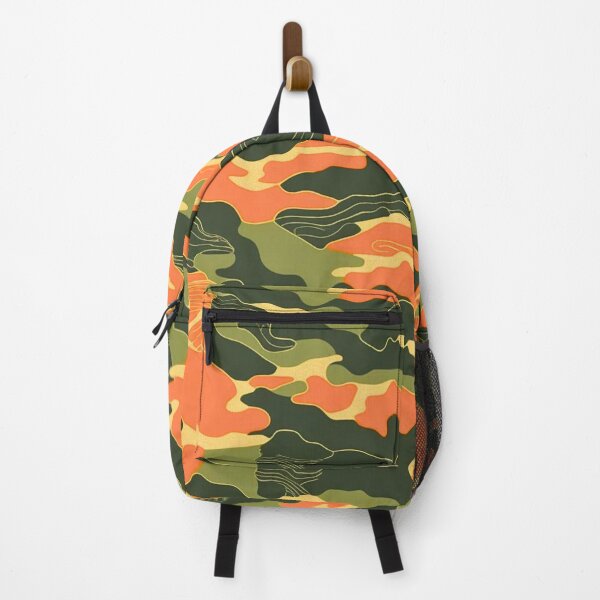 Item preview, Olive Green Orange Graphic Camouflage Pattern designed and sold by CamouflageLab.