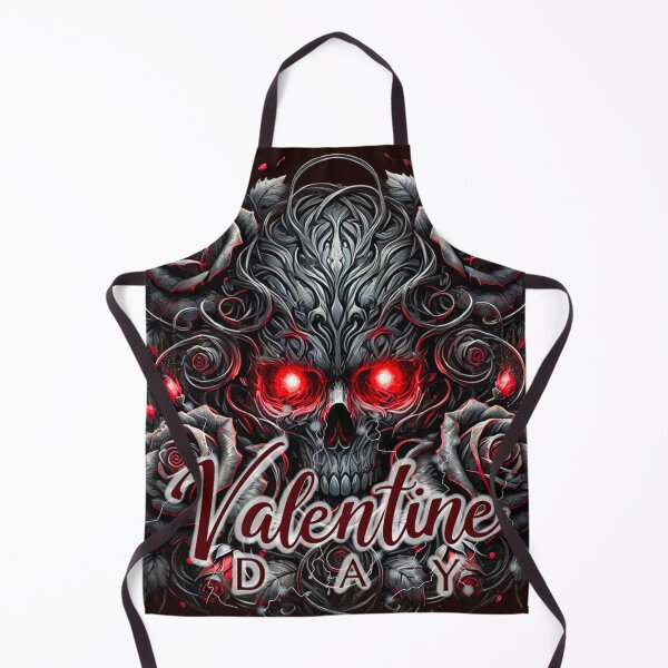 Item preview, Dark Gothic Valentine’s Day Skull with Red Roses designed and sold by Thaivi Design.