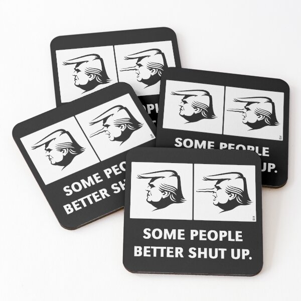 Item preview, Some People Better Shut Up. (Donald Trump Cartoon / White) designed and sold by Roderix.