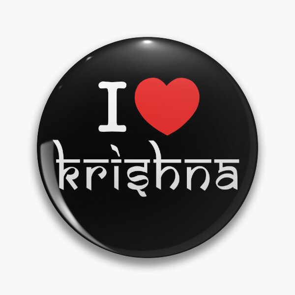 Item preview, I Love Krishna | Divine Lord Krishna Art | Spiritual Devotion and Love Design | Blessings, Harmony, and Enlightenment Artwork designed and sold by PaintedPixels01.