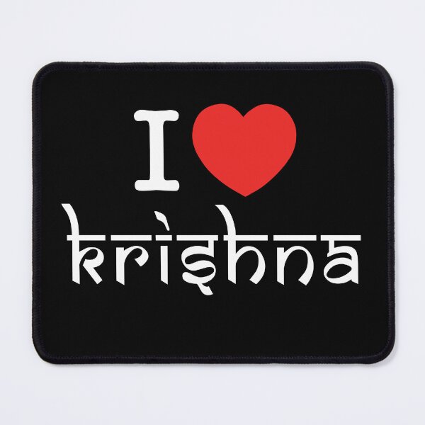 Item preview, I Love Krishna | Divine Lord Krishna Art | Spiritual Devotion and Love Design | Blessings, Harmony, and Enlightenment Artwork designed and sold by PaintedPixels01.