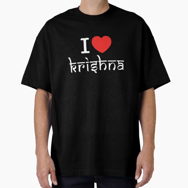 Item preview, I Love Krishna | Divine Lord Krishna Art | Spiritual Devotion and Love Design | Blessings, Harmony, and Enlightenment Artwork designed and sold by PaintedPixels01.