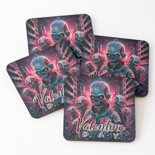 Item preview, Cyberpunk Skull Army – Dark Valentine’s Day Apocalypse designed and sold by Thaivi Design.