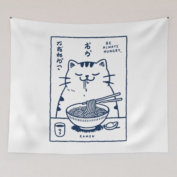 Item preview, Ramen Noodles Kawaii Cat Lovers Retro Japan designed and sold by LuminOrb.