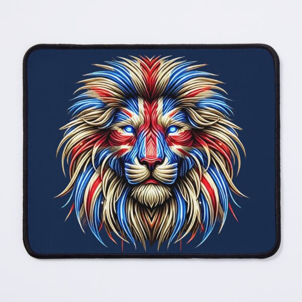 Item preview, Bold Lion with United Kingdom Flag Colors designed and sold by PawtopiaDesigns.
