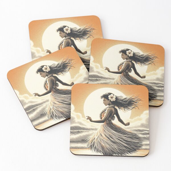 Item preview, Hula Girl in the Tropical Sunset  designed and sold by FloridaWildOnes.