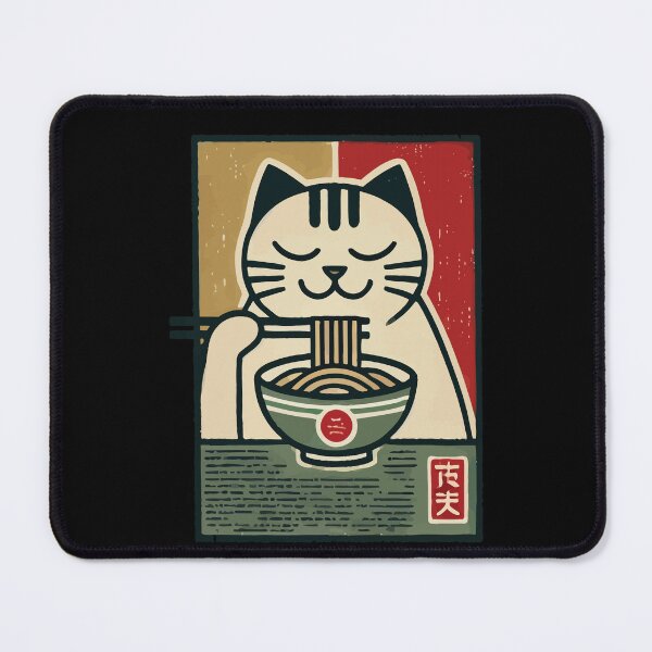Item preview, Ramen Noodles Cat Lover Retro Kawaii Cats designed and sold by LuminOrb.
