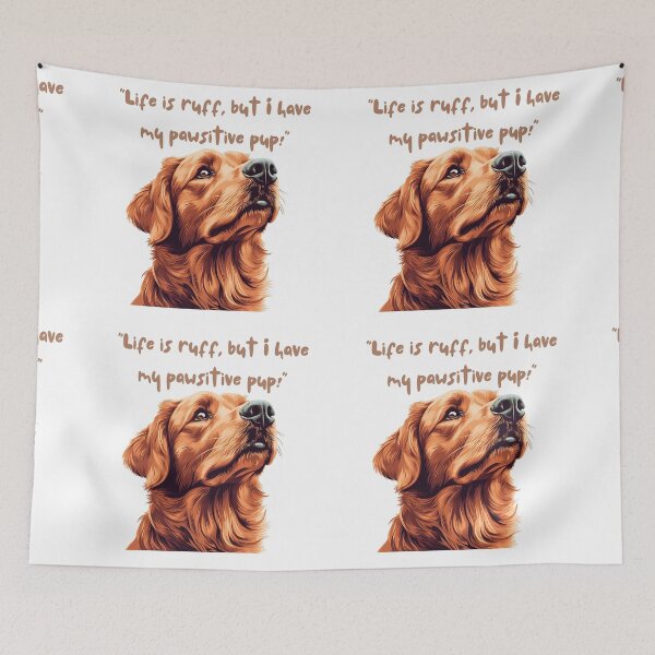 Item preview, We're friends,life is ruff but I have my pawsitive pup,Graphic T-shirt, trendy T-shirt, stylish casual wear, cotton tee, bold print T-shirt designed and sold by Gallery-yuuna .