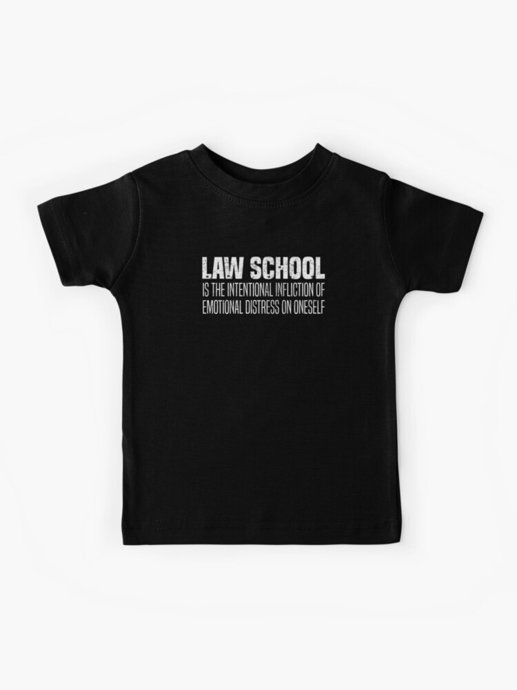 donante Represalias Aburrir Camiseta para niños «Escuela de Derecho inflicción de angustia emocional  camiseta divertida» de LookTwice | Redbubble