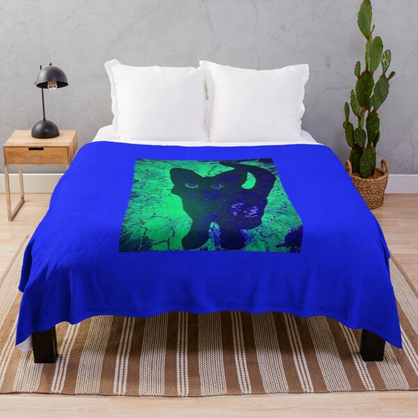 Item preview, Dark cat on neon green background designed and sold by PGKINART.