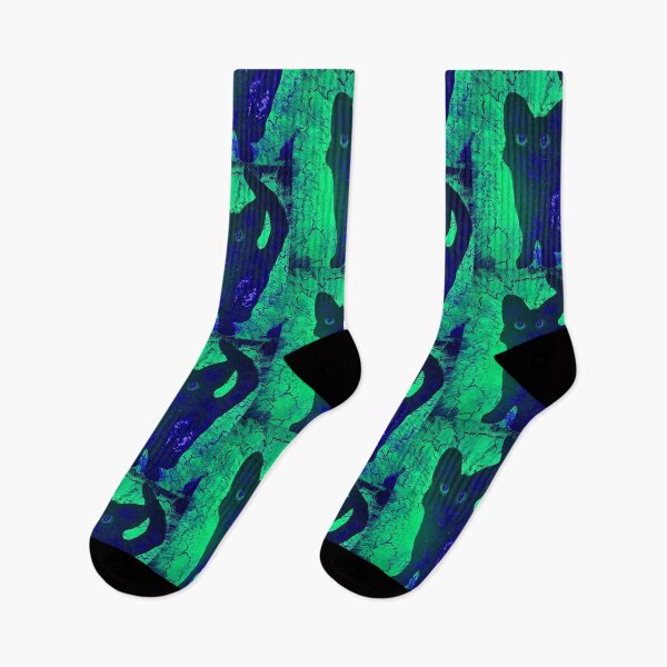 Item preview, Dark cat on neon green background designed and sold by PGKINART.