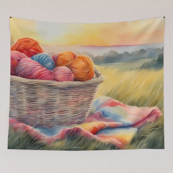 Item preview, Yarn Picnic Basket  designed and sold by CalmnessbyChoice.