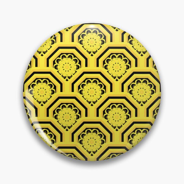 Item preview, Yellow Octagonal Floral Pattern designed and sold by Kittaya  Saemee.