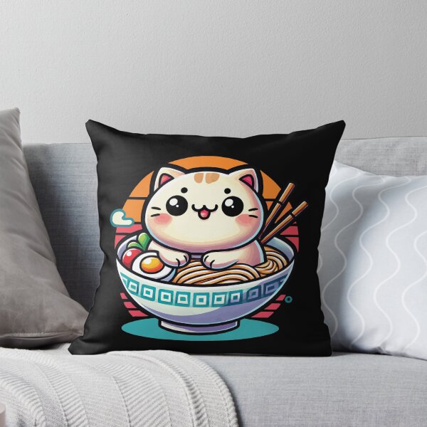 Item preview, Kawaii Ramen Cat Japanese Noodles Streetwear designed and sold by LuminOrb.